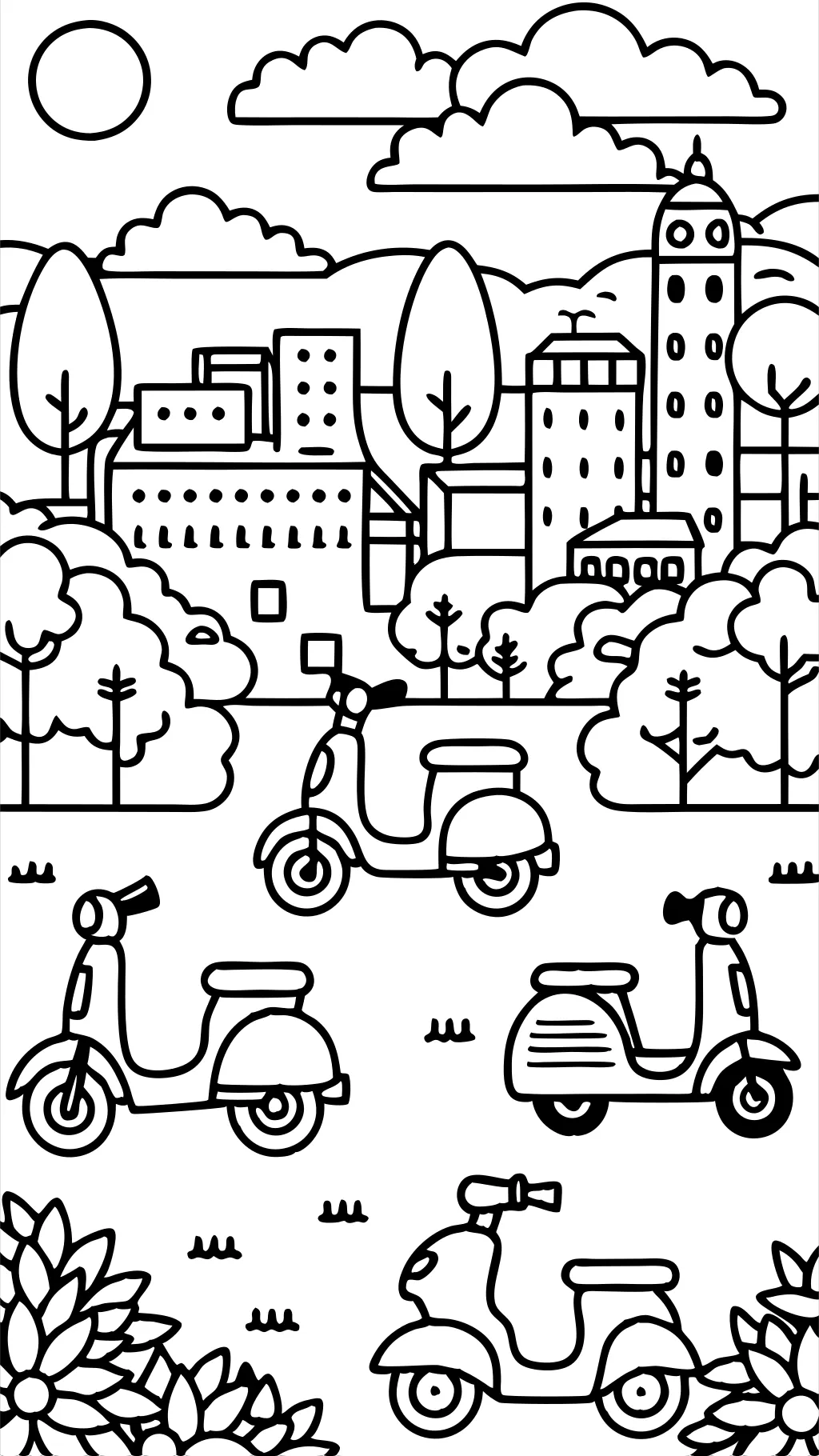 scooter coloring pages